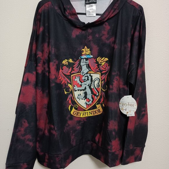 Harry Potter Gryffindor Lounge Hoodie Men's Red/Black NWT Lightweight Size XXL - Picture 1 of 11